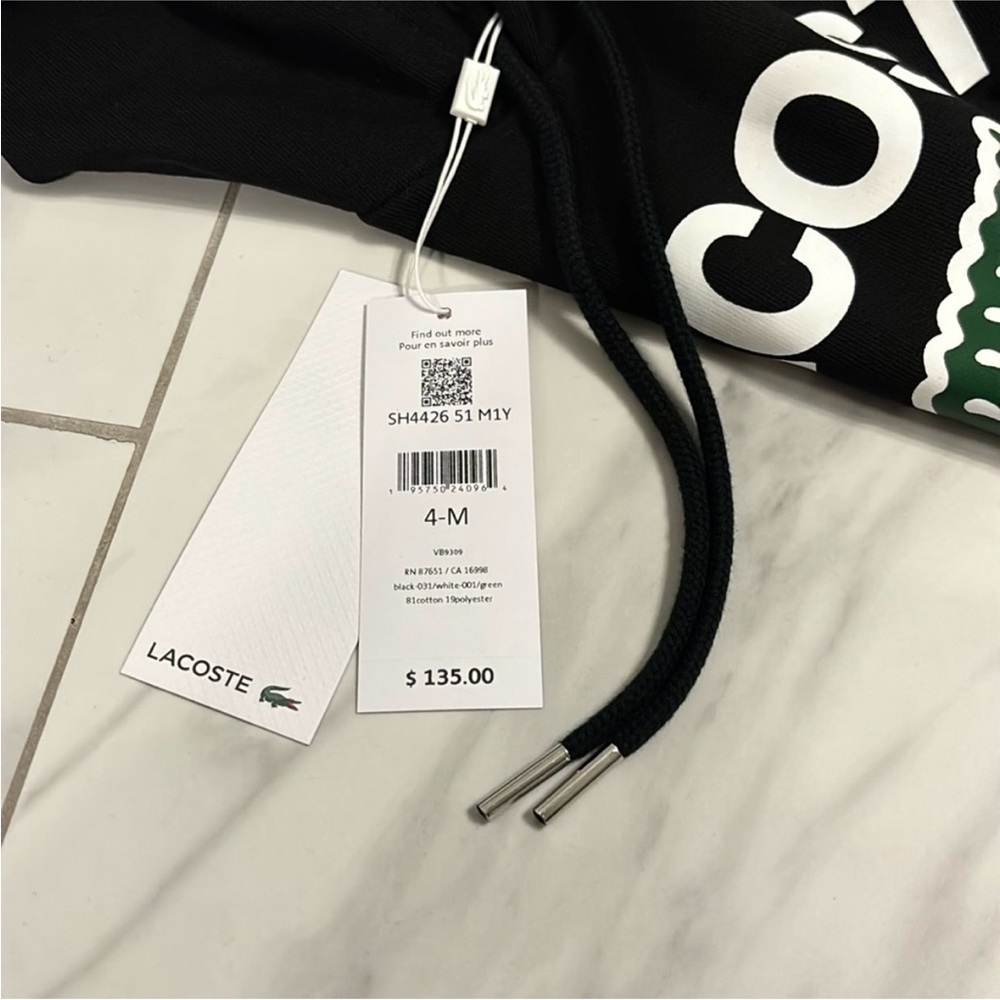 Men’s Lacoste Logo Pullover Hoodie - Picture 3 of 4